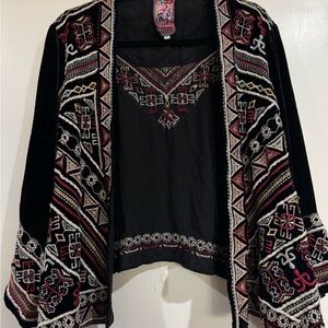 Johnny Was Short Velvet Kimono